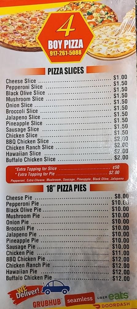 4 BOY PIZZA Menu image 4